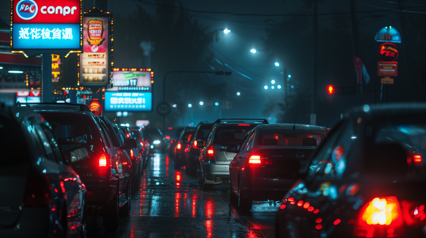 A Bustling Fast Food Drive Thru