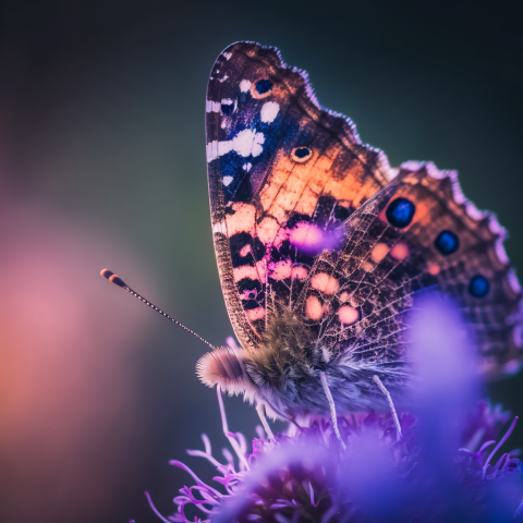 Close-Up of a Colorful Butterfly