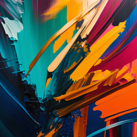 Vibrant Abstract Brush Strokes