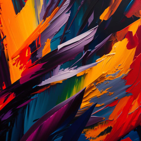 Colorful Abstract Brush Strokes