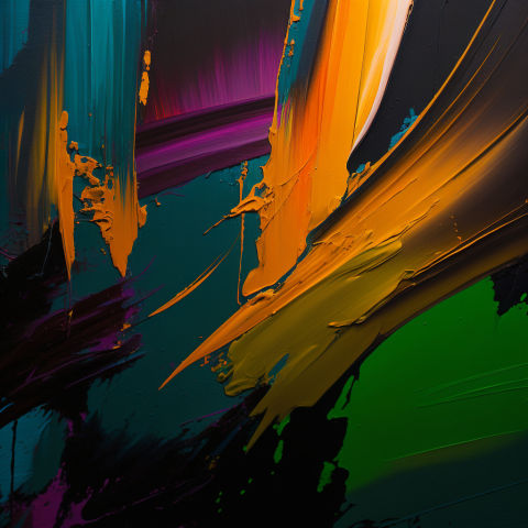 Vibrant Abstract Paint Splashes