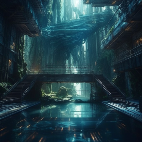 A futuristic bridge