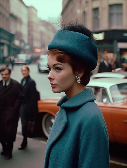 A glamorous woman in London