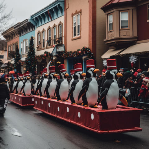 A holiday parade