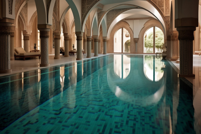 A luxury resort health spa pool