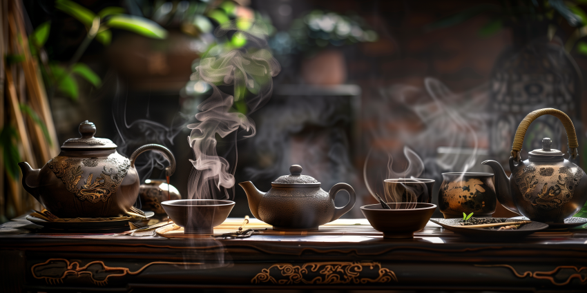 A traditional Chinese tea ceremony