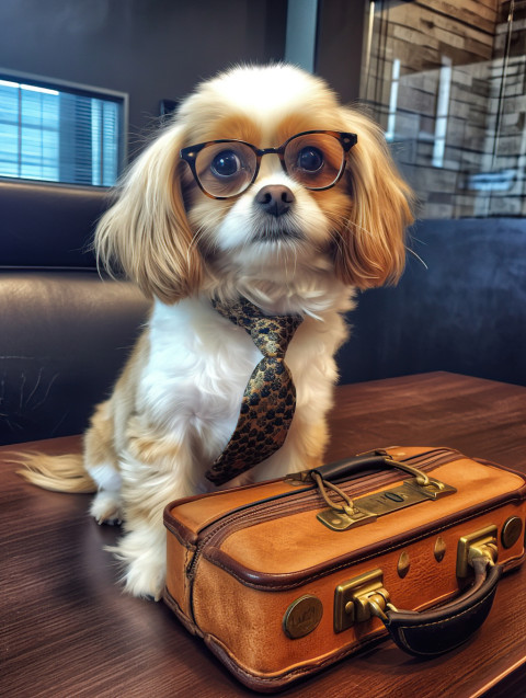 A traveling business dog
