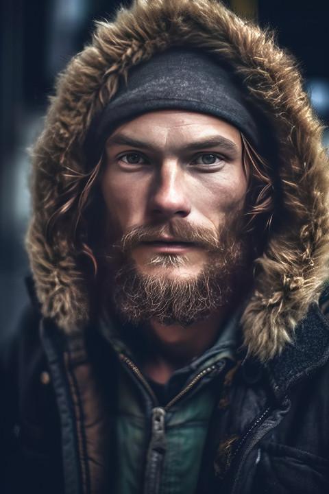 A young homeless man