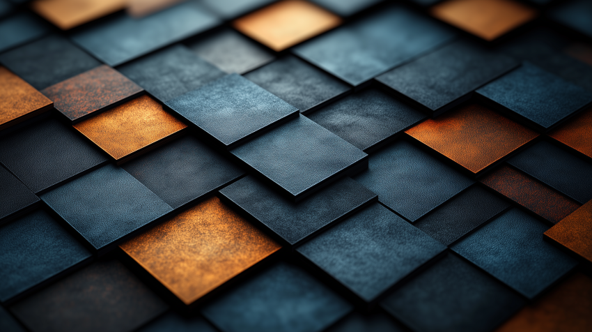 Abstract Pattern of Overlapping Textured Panels