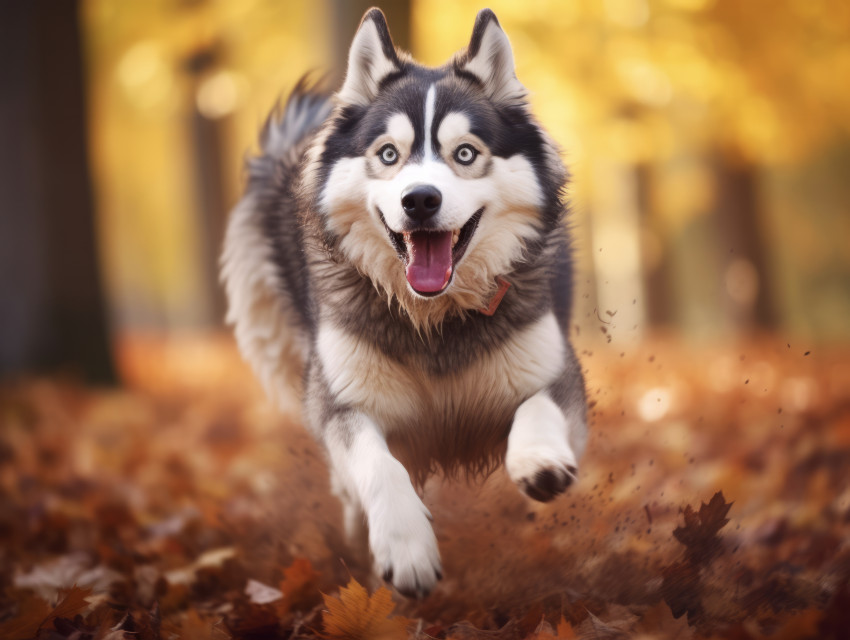 Active husky dog