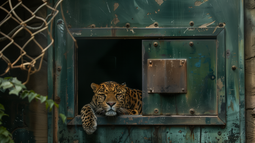leopard at zoo