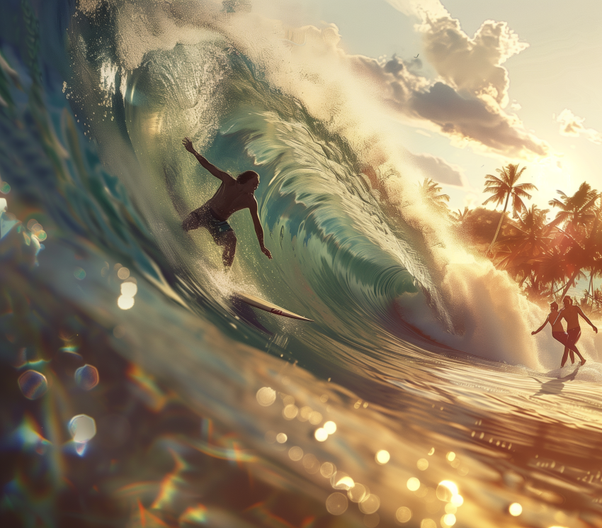 Adrenaline Fueled Surfing Session