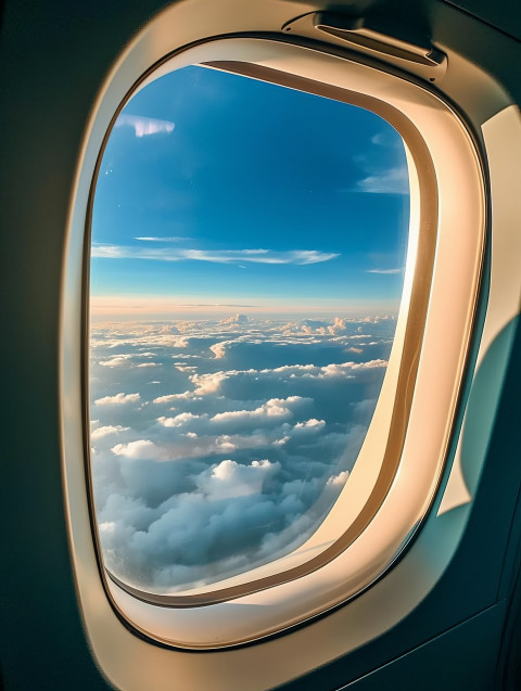 Airplane window view