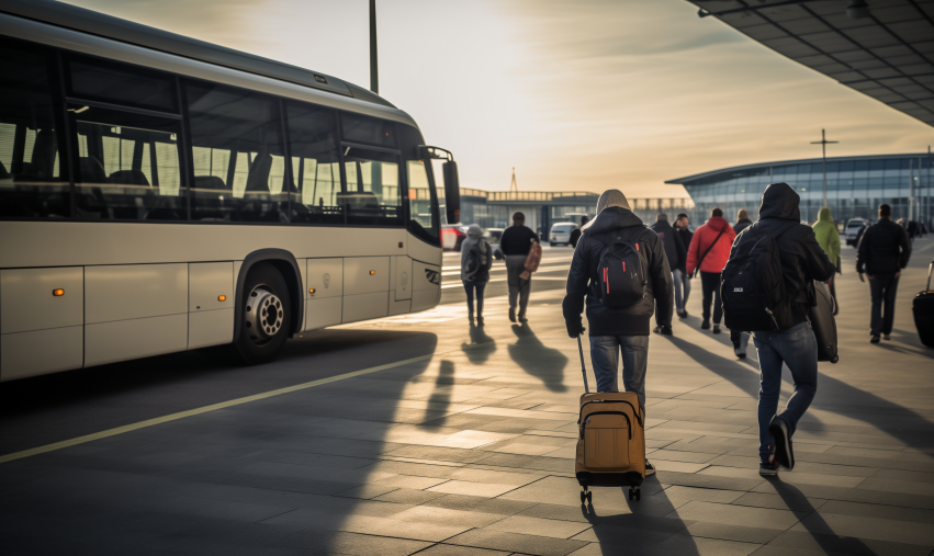 Airport Shuttle Departure