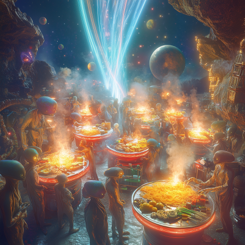 Alien Market Cooking Under Distant Stars