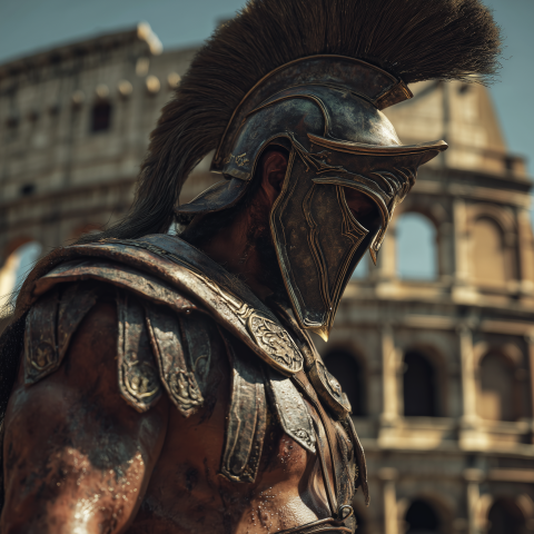 Ancient Roman Gladiator at Colosseum