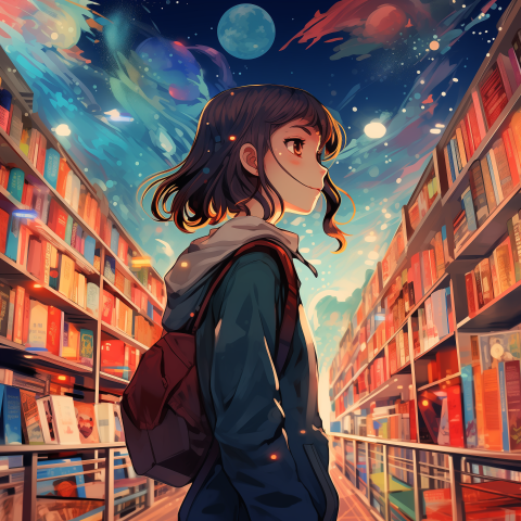Anime Bookstore Exploration