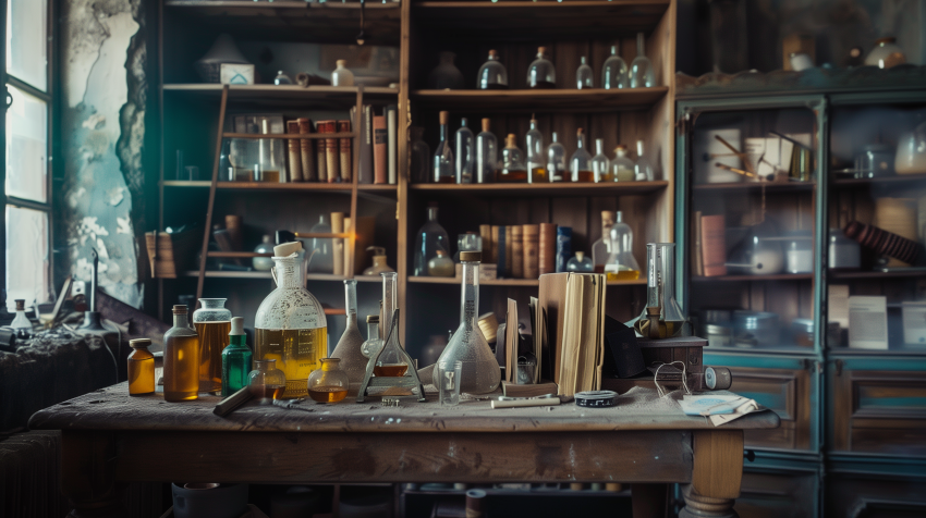 Antique laboratory apparatuses