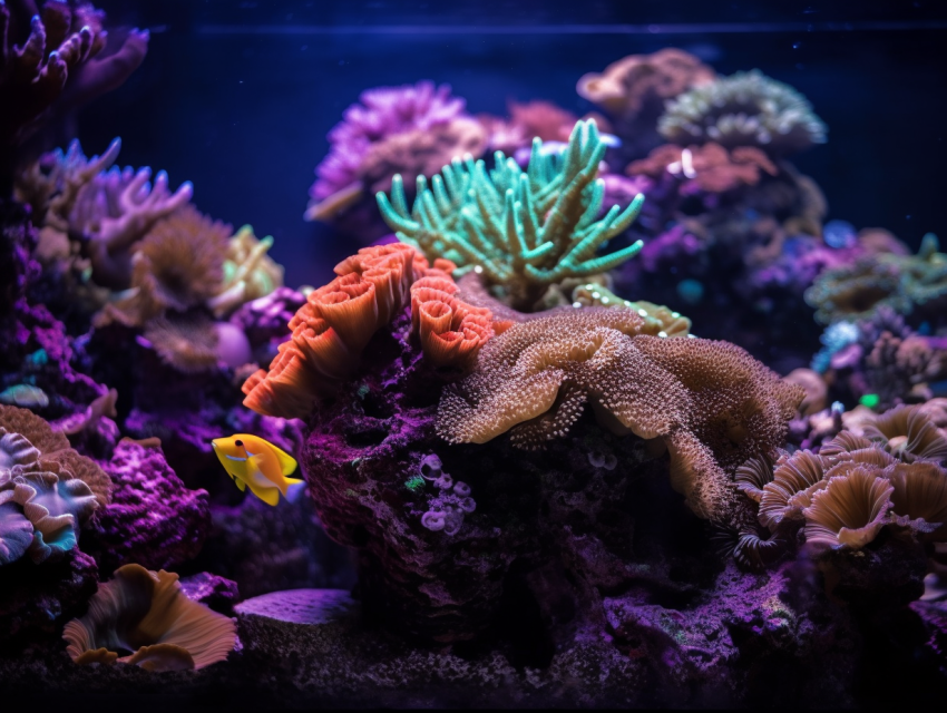 Vibrant Coral Reef Aquarium Scene