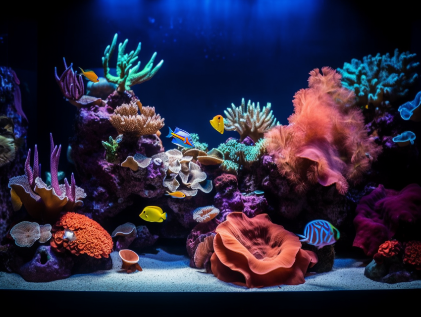 Vibrant Coral Reef in Aquarium