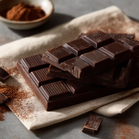 Artisanal Dark Chocolate Bars with Cocoa