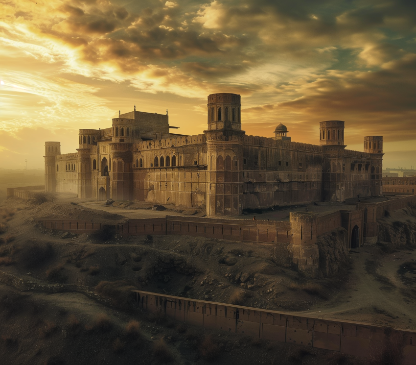 Artistic portrayal of Derawar Fort