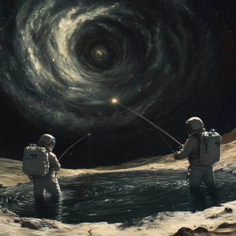 Astronauts Fishing Stars From a Black Hole