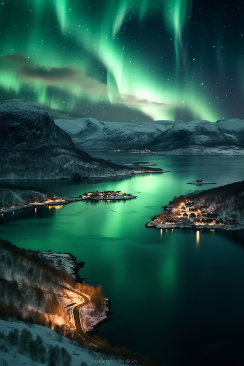 Aurora Borealis Fjord