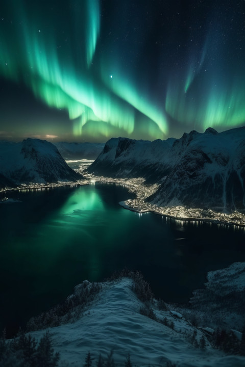 Aurora Borealis Fjord