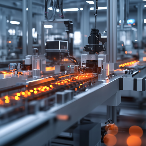 Automated Factory with Robotic Assembly Line