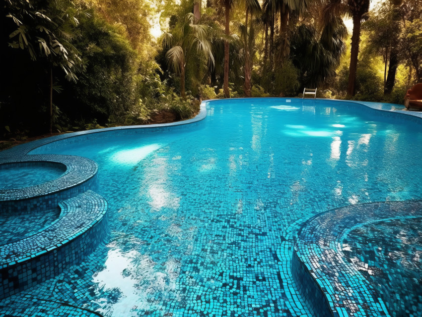 Backyard swimming pool