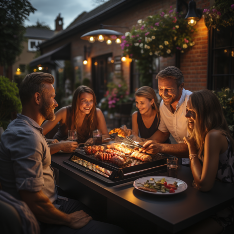 BBQ with friends and family