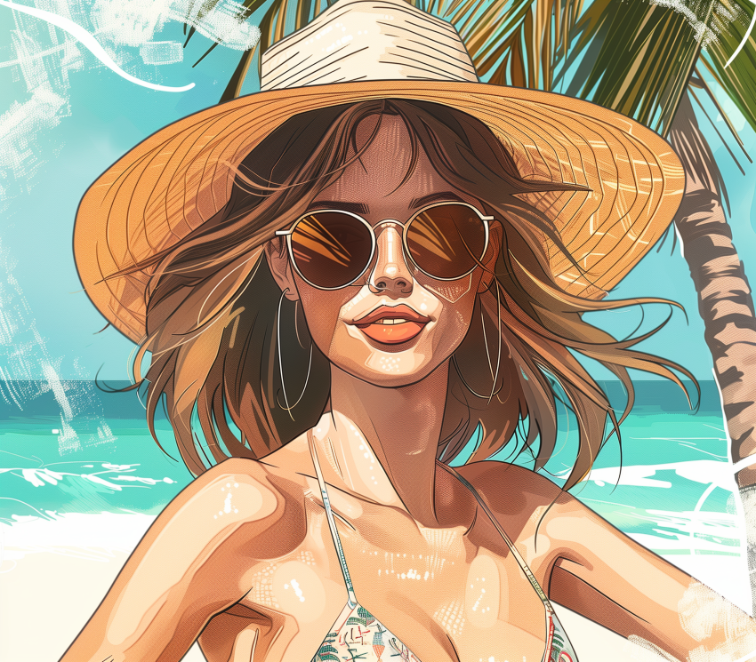 Beachwear Accessories Illustrated