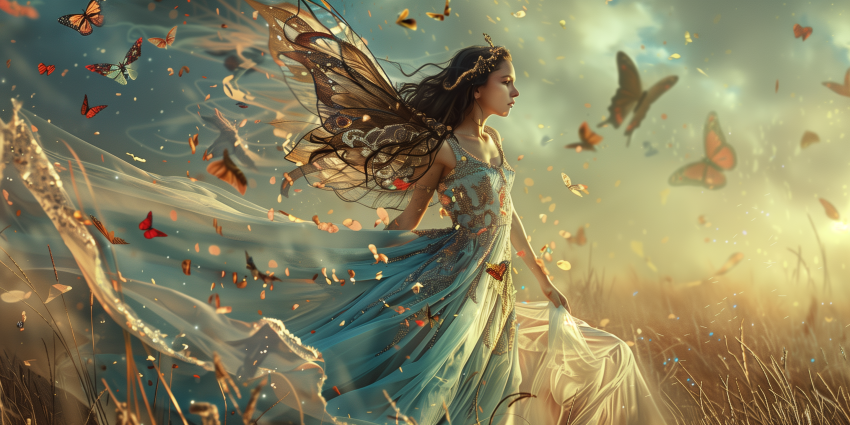 beauty of girl in fantasy