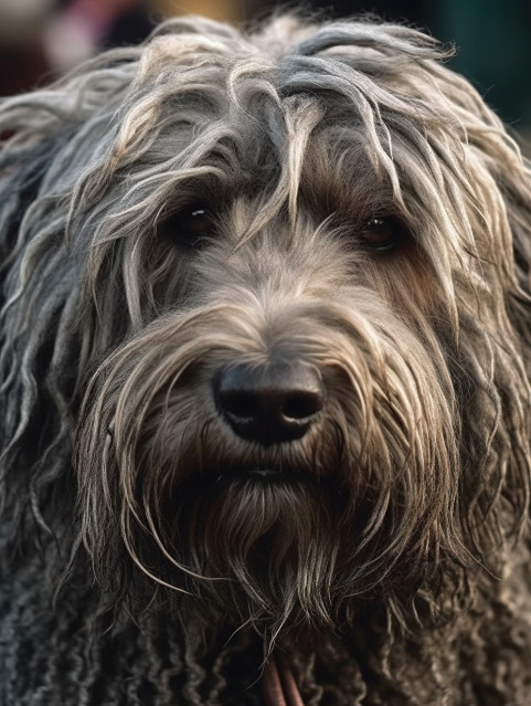Bergamasco Sheepdog Dog Portrait