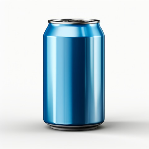 blue aluminum beverage drink soda can
