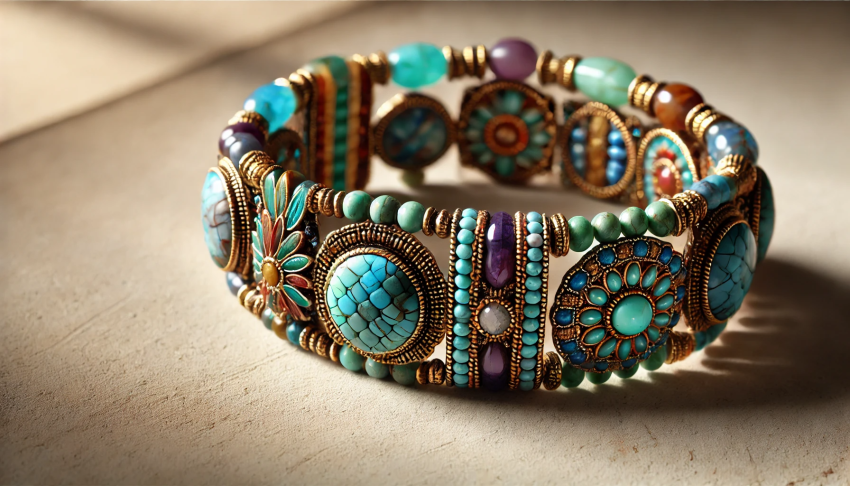 Bohemian-style Vibrant Bracelet Close-up