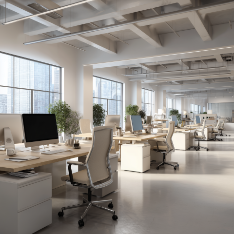 Bright Modern Open-Concept Office Interior