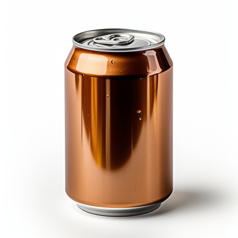brown aluminum beverage drink soda can