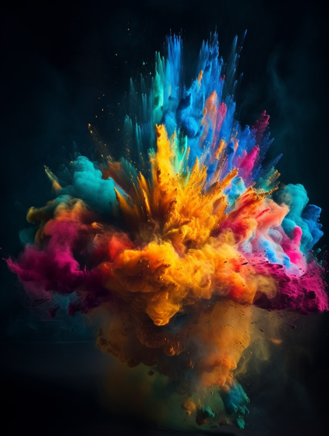 Vibrant Color Explosion in Digital Art