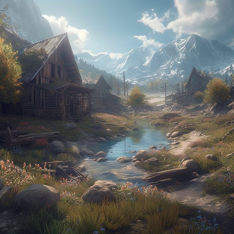 Cabin at the creeks edge