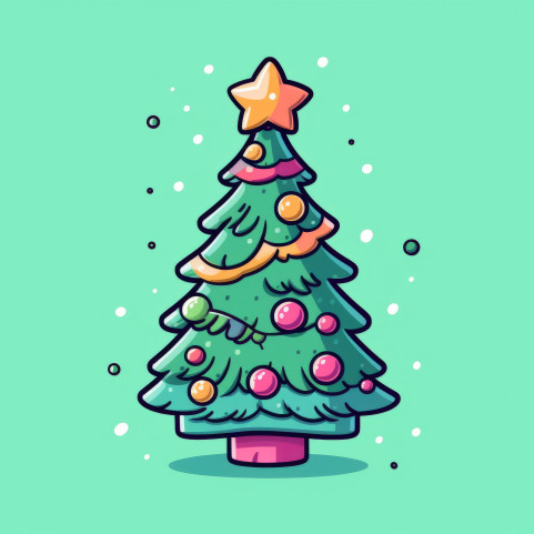Cartoon Christmas Tree