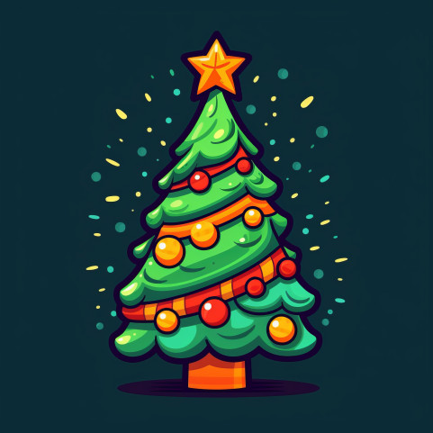Cartoon Christmas Tree