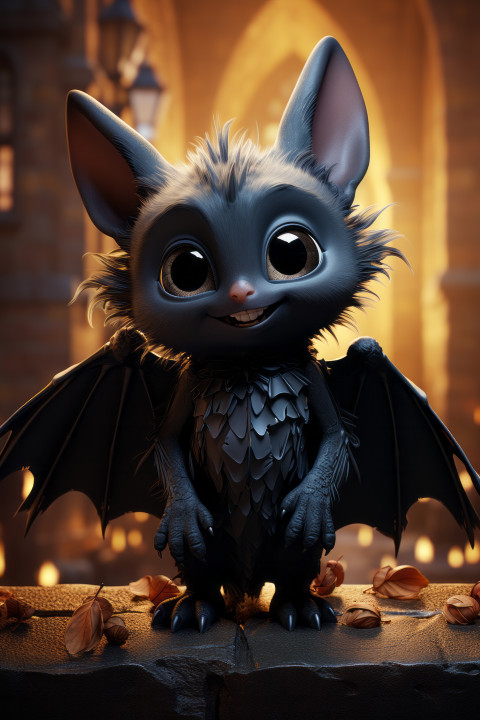 Cartoon vampire bat