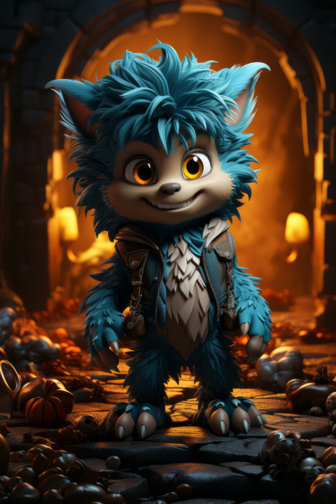 Cartoon werewolf