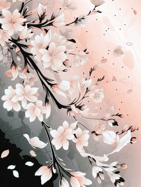 Cherry Blossom Floral Pattern Design