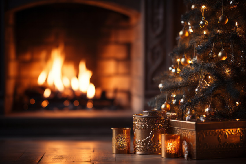 Christmas scene background