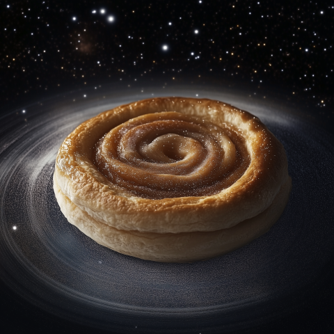 Cinnamon Roll Galaxy in Deep Space