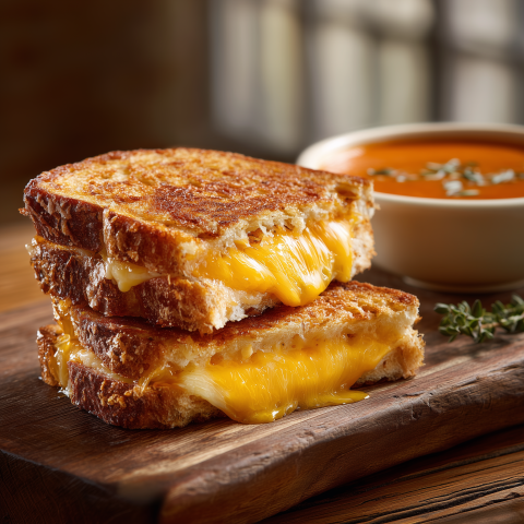 Classic Grilled Cheese with Tomato Soup