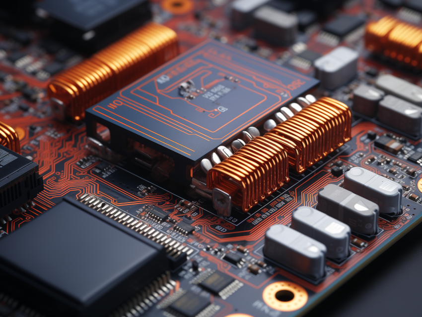 Close-Up of Computer Circuit Board